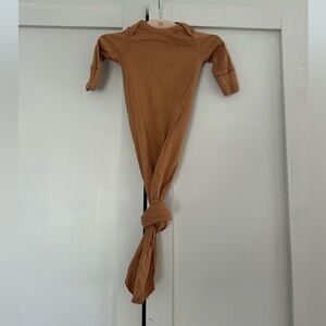 Colored organics rust knotted gown